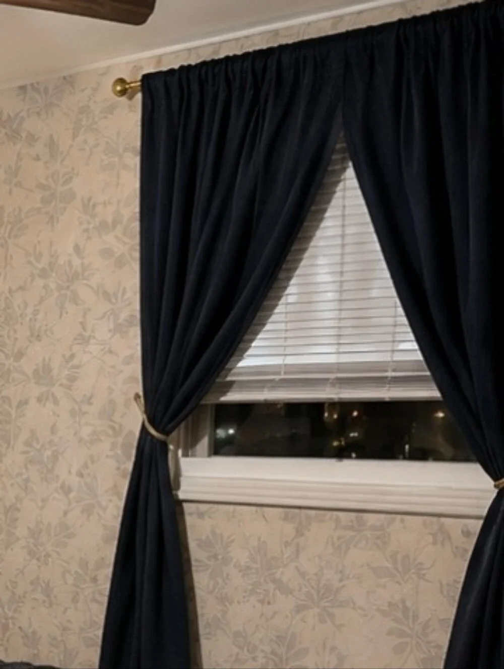 4 Navy Blue Panel Curtains
